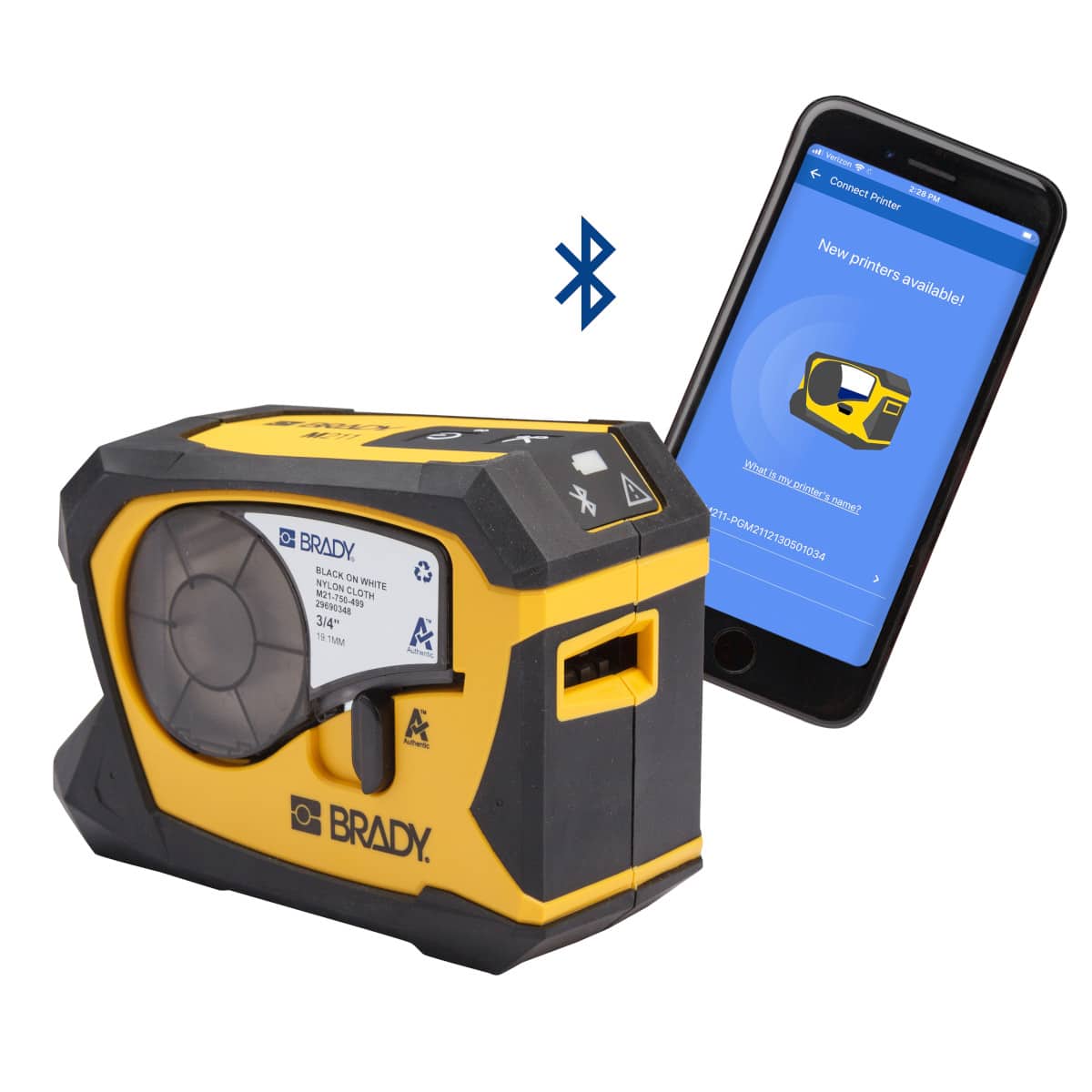 Máy in tem nhãn cầm tay Brady