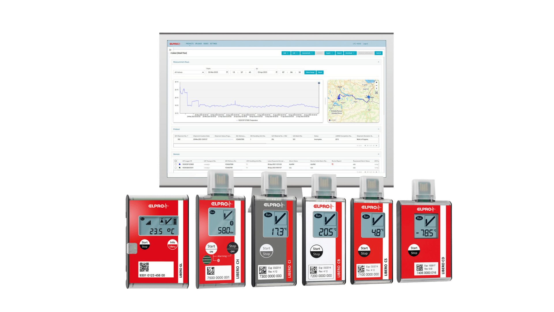 Cảm biến nhiệt độ (Data logger) Elpro Libero