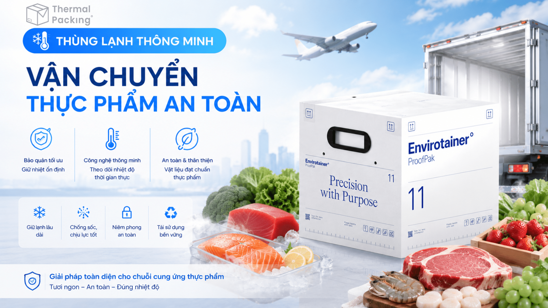 thùng lạnh thông minh vận chuyển thực phẩm